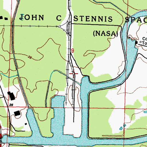 Topographic Map of Supervisor District 2, MS