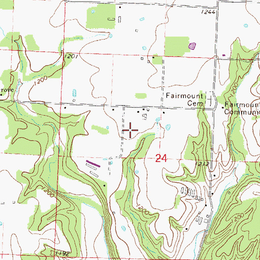 Topographic Map of Township of Felker (historical), AR
