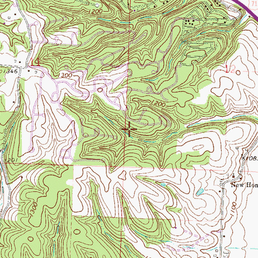 Topographic Map of Township of Osage (historical), AR