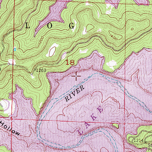 Topographic Map of Township of Pine Log (historical), AR