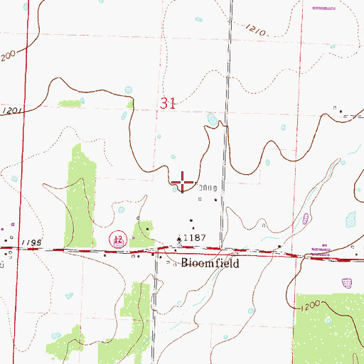 Topographic Map of Township of Round Prairie (historical), AR