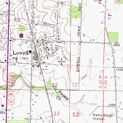Topographic Map of Township of Washington (historical), AR