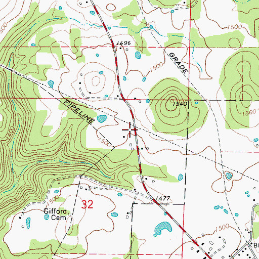 Topographic Map of Township of Batavia, AR