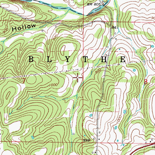 Topographic Map of Township of Blythe, AR