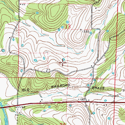 Topographic Map of Township of Carrollton, AR
