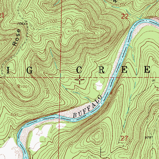Topographic Map of Township of Big Creek (historical), AR