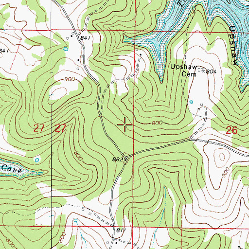 Topographic Map of Township of Crockett (historical), AR