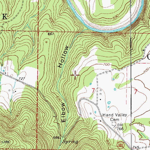 Topographic Map of Township of Crooked Creek (historical), AR
