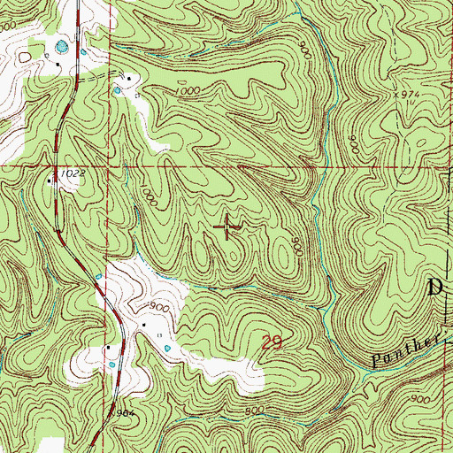 Topographic Map of Township of De Soto (historical), AR