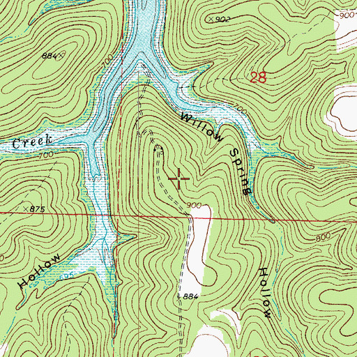 Topographic Map of Township of Franklin (historical), AR