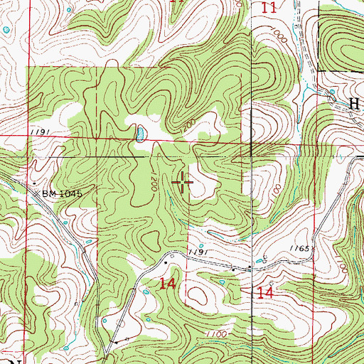 Topographic Map of Township of Hampton (historical), AR