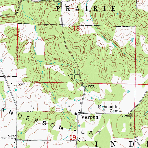 Topographic Map of Township of Independence (historical), AR