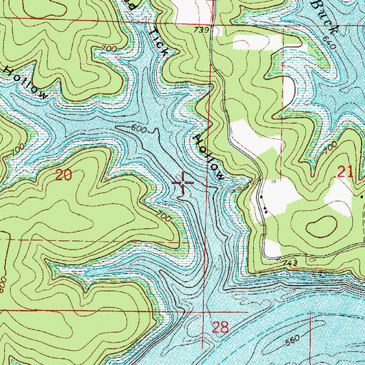 Topographic Map of Township of Keesee (historical), AR