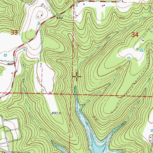 Topographic Map of Township of North Fork (historical), AR