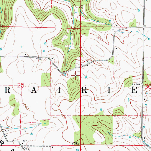 Topographic Map of Township of Prairie (historical), AR