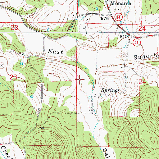 Topographic Map of Township of Sugarloaf (historical), AR