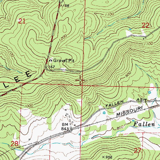 Topographic Map of Township of Summit (historical), AR