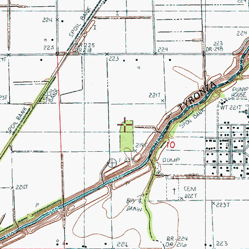 Topographic Map of Township of Dyess, AR
