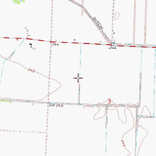 Topographic Map of Township of Fletcher, AR