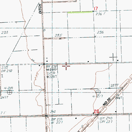 Topographic Map of Township of Half Moon Lake, AR