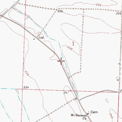 Topographic Map of Township of Troy (historical), AR