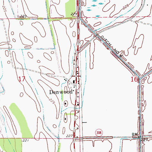 Topographic Map of Township of Whitton, AR