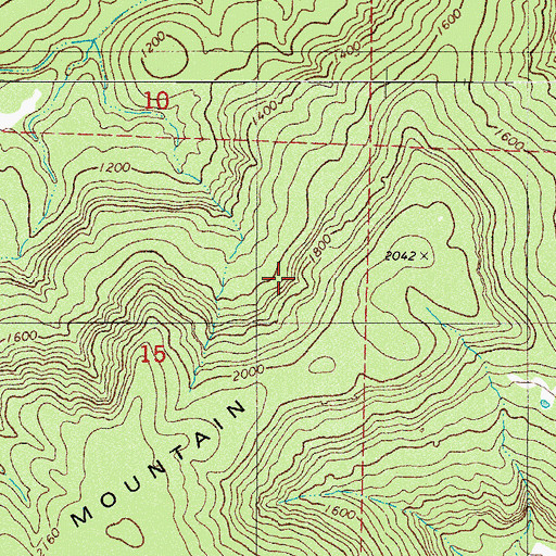 Topographic Map of Township of Big Creek, AR