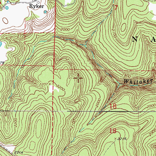 Topographic Map of Township of Kentucky, AR