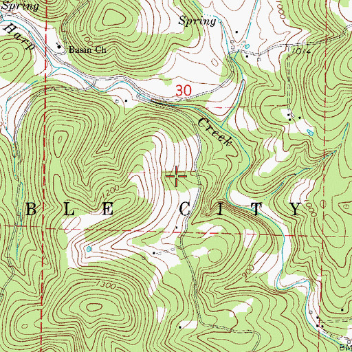 Topographic Map of Township of Marble City (historical), AR