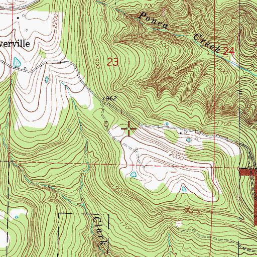 Topographic Map of Township of Ponca, AR
