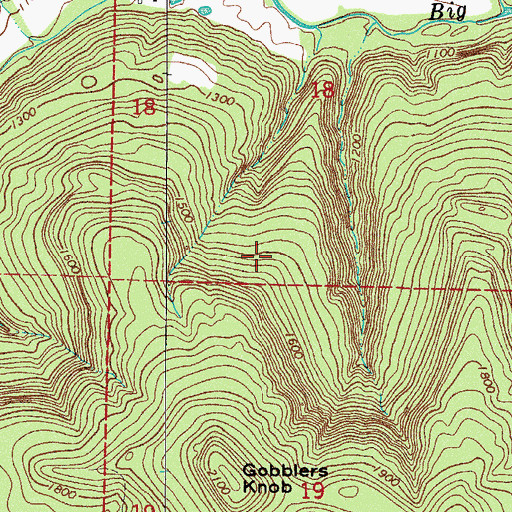 Topographic Map of Township of Walnut (historical), AR