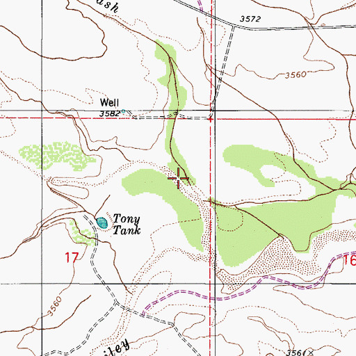 Topographic Map of Legunita Wash, AZ