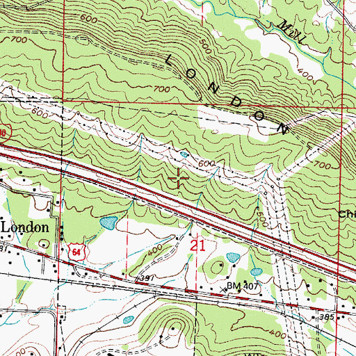 Topographic Map of Township of Clark, AR