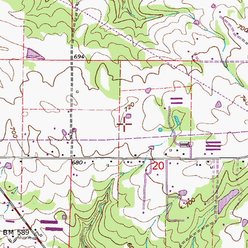 Topographic Map of Township of Convenience, AR