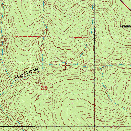 Topographic Map of Township of Freeman, AR