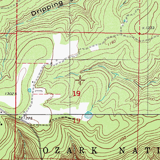 Topographic Map of Township of Liberty, AR