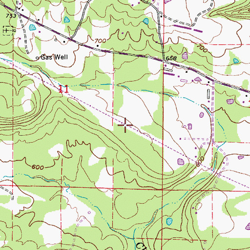 Topographic Map of Township of Moreland, AR