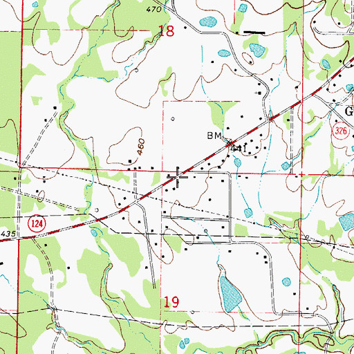 Topographic Map of Township of Valley, AR
