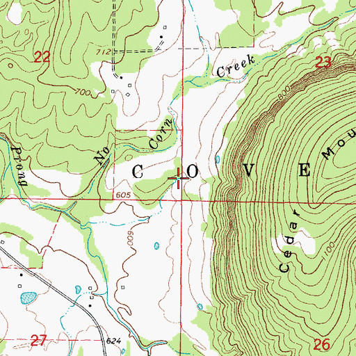 Topographic Map of Township of Cove (historical), AR