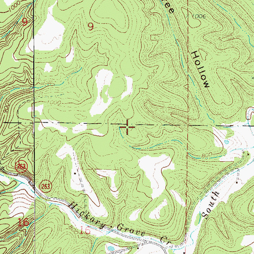 Topographic Map of Township of Farris, AR