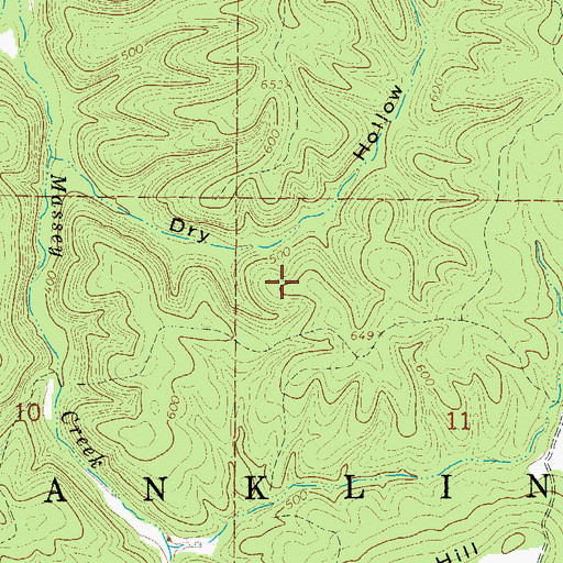 Topographic Map of Township of Franklin, AR