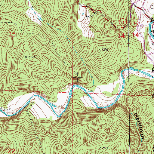 Topographic Map of Township of Harris, AR