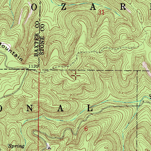 Topographic Map of Township of Herd (historical), AR