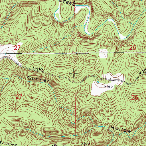 Topographic Map of Township of Northwest, AR