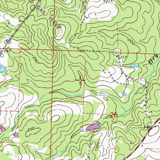 Topographic Map of Township of Boone, AR