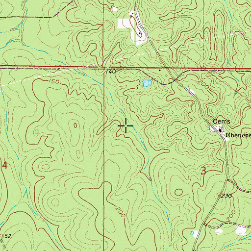 Topographic Map of Township of Franklin, AR