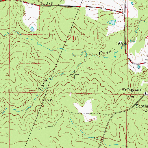 Topographic Map of Township of Henderson, AR