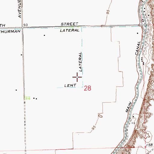 Topographic Map of Lent Lateral, AZ