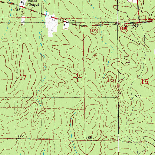 Topographic Map of Township of Lapile, AR