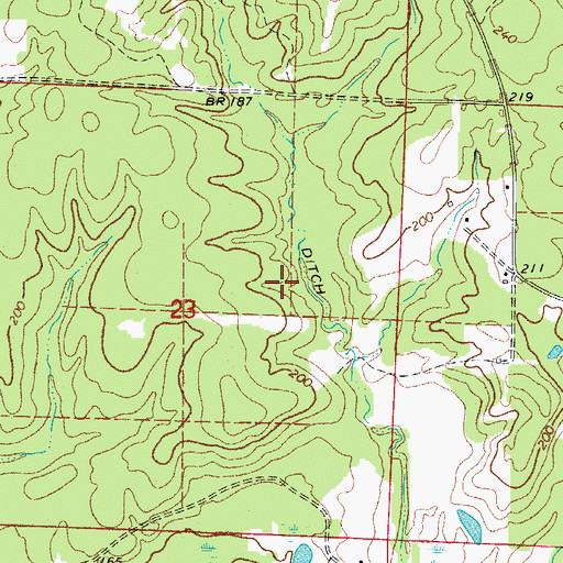Topographic Map of Township of Tubal, AR